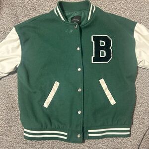 Love Tree Green Varsity Jacket